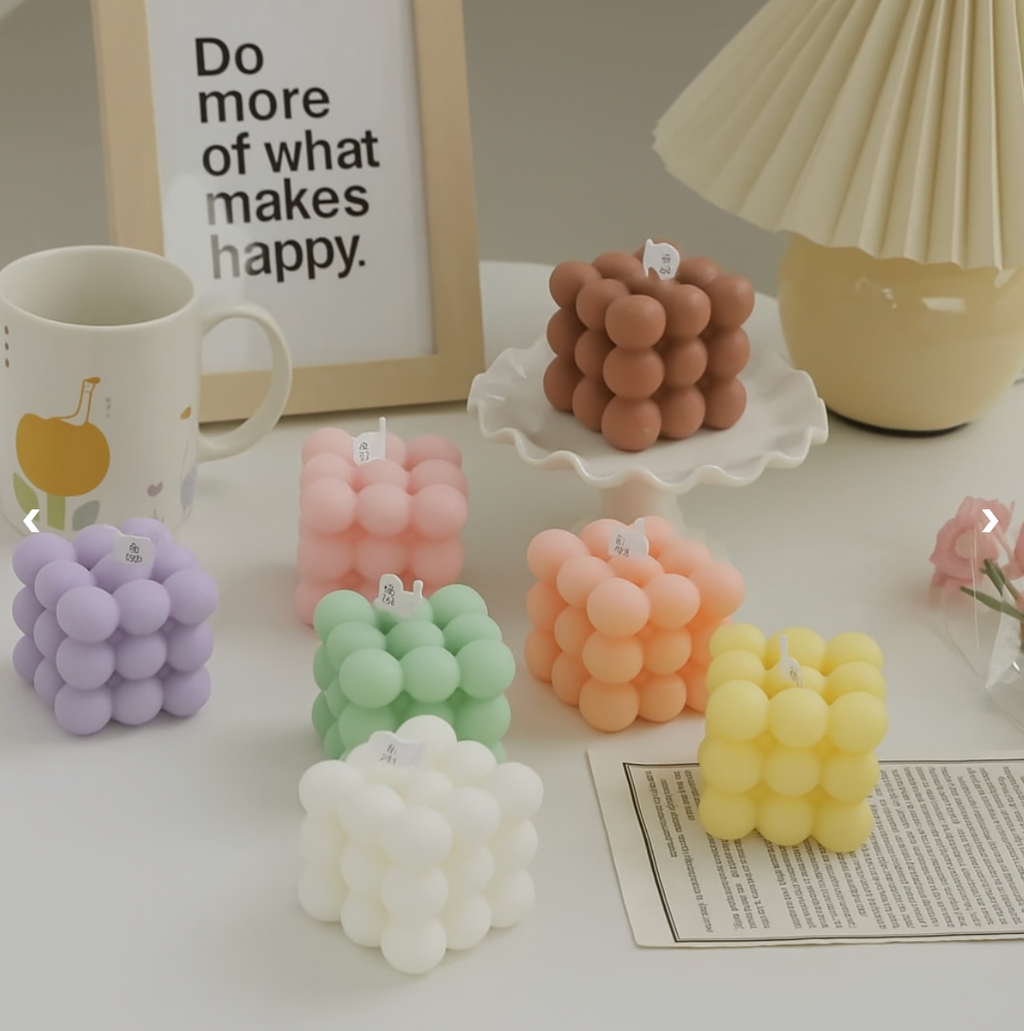 Bubble Cube Aromatherapy Candle – Aesthetic Home Décor & Gift Idea